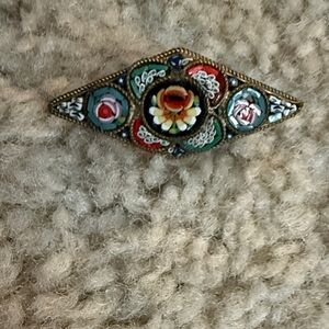 Elegant Floral Mosaic Brooch